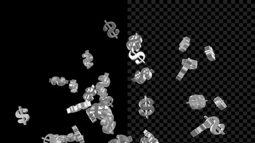 Flying Currency Dollar Symbols V5 4K