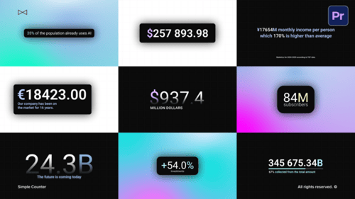 Dynamic Counter Animation for Data Statistics and Infographics