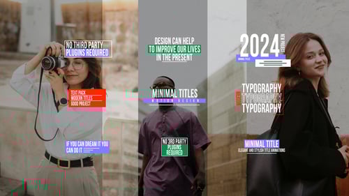 Modern Minimal Titles and Lower Thirds Text Pack