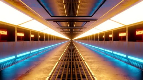 Science fiction architecture interior