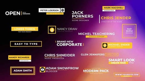 Paquete de Tercios inferiores de redes sociales Minimal Clean MOGRT