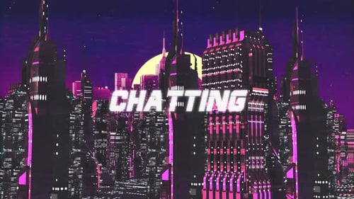 Retro Cyber City Background Chatting