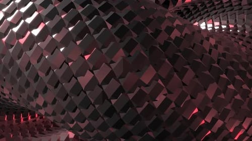 Dynamic Abstract Geometric Cubes Looping Background