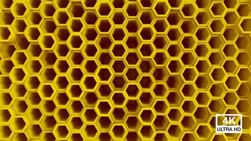 Honeycomb Hexagon Background Yellow