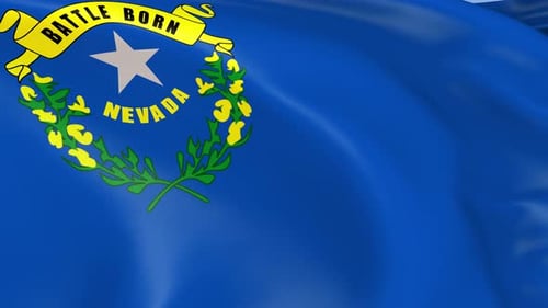 Nevada State Flag Waving Animation