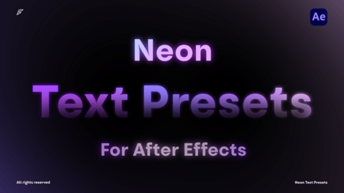 Neon Text Animation Presets for Dynamic Titles