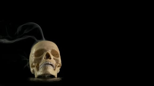 Smoke effect by skull.