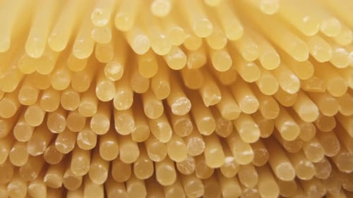Ungekochte Pasta Spaghetti Macro Shot