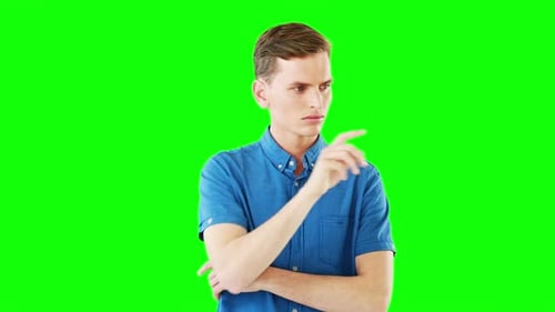 Man using digital screen