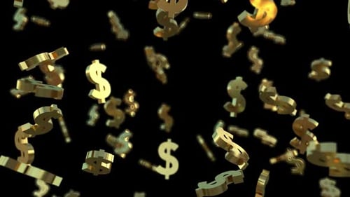 Raining Golden Dollar Signs Animation