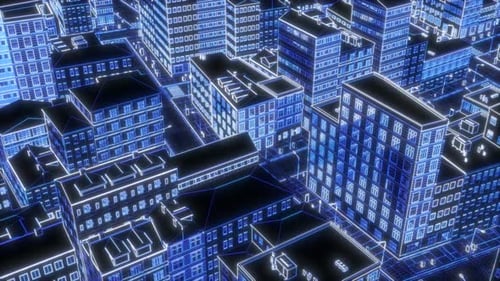 Desenho de néon, cidade, paisagem urbana, silhueta, efeito de luz brilhante, horizonte da cidade, megalopolis, paisagem urbana