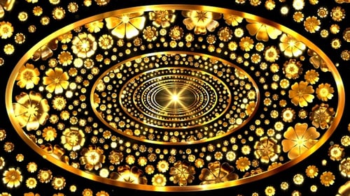 Goldener Blumentunnel
