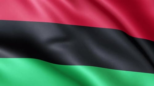 Panafrikanische Flagge | Flagge der UNIA | UHD | 60 fps