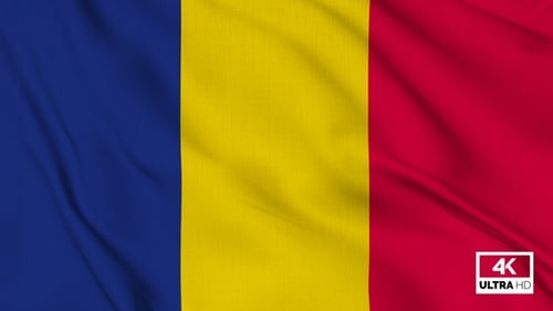 Animated Waving Vertical National Flag Fabric Loop