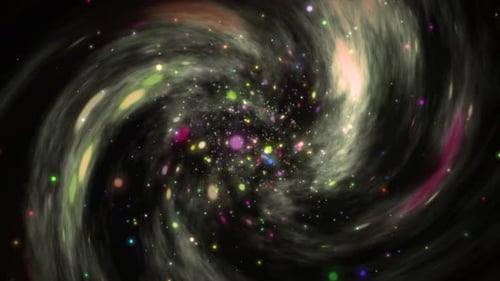 Colorful Particle Nebula Swirl Hyperspace Background