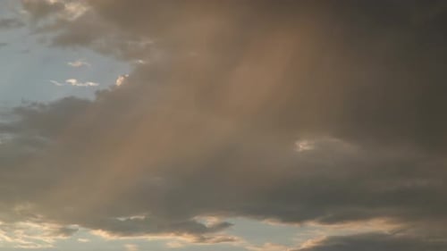 Clouds Glowing with Golden Hour Light