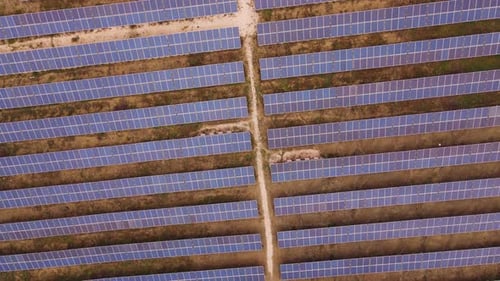 Solar panels or solar cell in solar farm in mountain