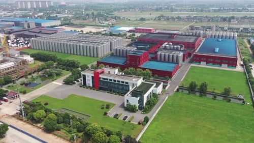 Aerial Photography Of Factory Buildings