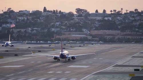 Flugzeug startet
