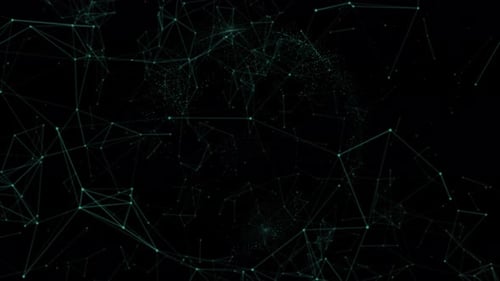 Digitales Datennetzwerk. Big-Data-Hightech-Hintergrund. Durchs Plexus-Datenverbindungsnetzwerk fliegen