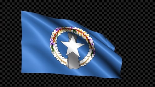 Northern Mariana Islands Flag Waving Seamlessly