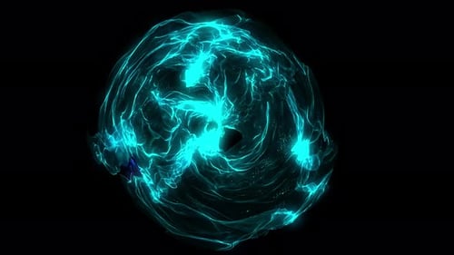 Blauer Energieeffekt 4K