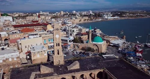 Parte histórica de la ciudad de Akko, Israel