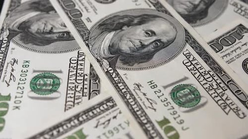 Pile of American Dollars Cash Money Inflation Concept