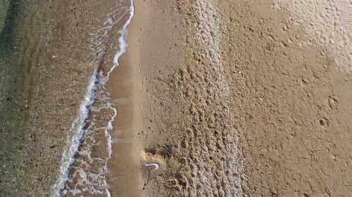 Beautiful Remote Beach with Crystal Clear Water Aerial View