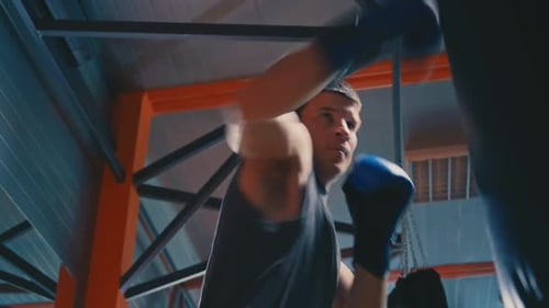 Young Man Training