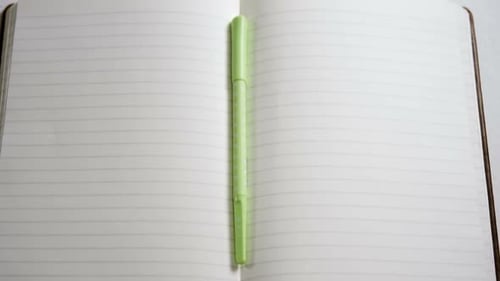 Various stationery on white background 4k
