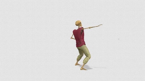 Animated Skeleton Dancing in Casual Clothes