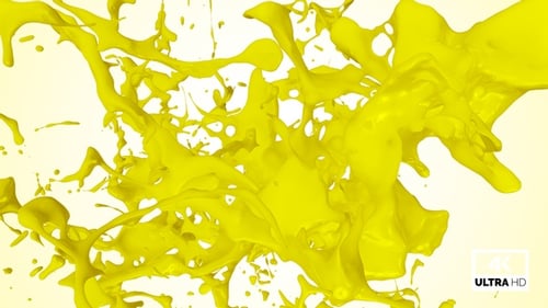 Yellow Paint Jet Stream Splash V3