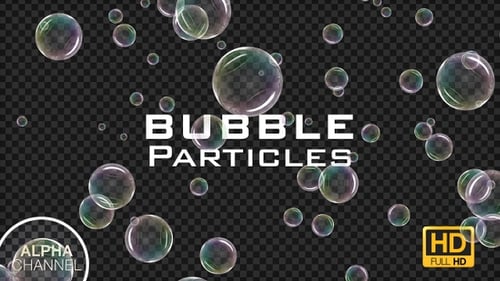 Floating Soap Bubbles Loopable Transparent Overlay