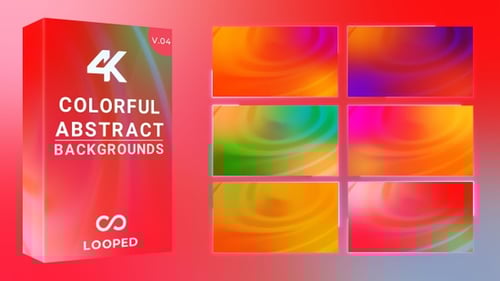 Smooth Looping Colorful Gradient Fluid Abstract Backgrounds