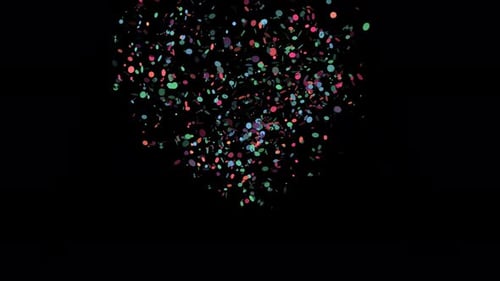 Mehrfarbiges trendiges Konfetti-Schießen in runder Form an den Seiten