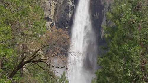 Tilt up of a waterfall