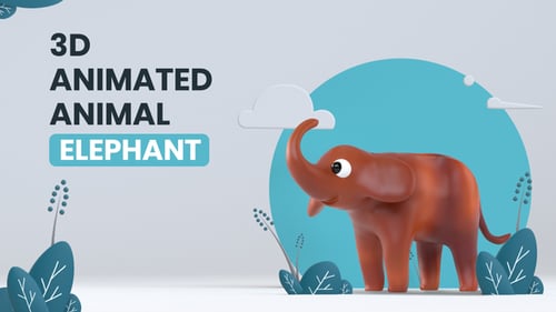 3D Animated Animal - Elephant
