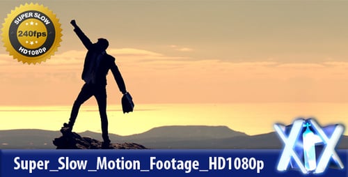 Silhouette Man in Suit Climbs Mountain at Sunrise