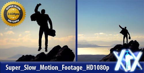 Triumphant Man Reaches Mountain Peak at Sunrise