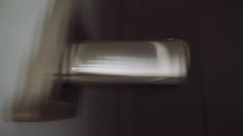 Door Handle Being Turned to Open Door