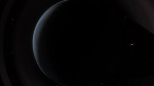 Realistic Rotating Gas Giant Planet with Rings in Dark Space