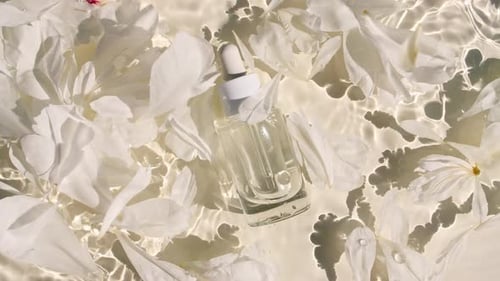Dropper Bottle with Flower Petals in Water
