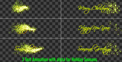 Sparkling Cursive Text Reveal for Holiday Greetings