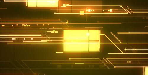 Dynamic Futuristic Glowing Lines and Blocks Background Animation