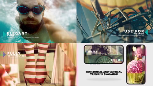 Dynamic Grunge Slideshow Opener with Modern Transitions