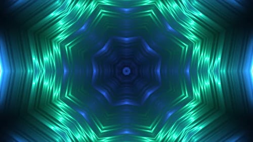 Futuristic Neon Star Tunnel Abstract Animation