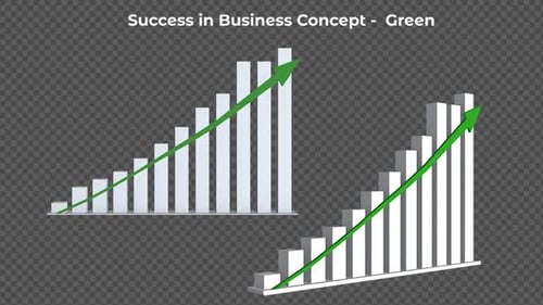 Concept de réussite en affaires - Vert