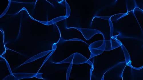 Abstract Blue Fluid Wave Motion Background Loop