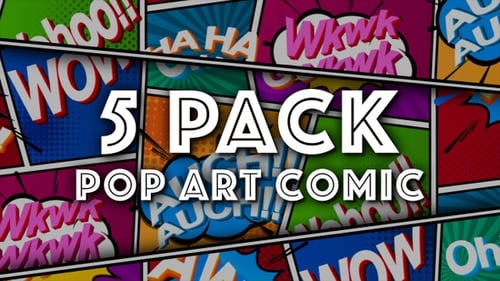 Animated Comic Book Speech Bubbles Transition